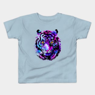 Vintage Tiger - Retro Tiger Purple Kids T-Shirt